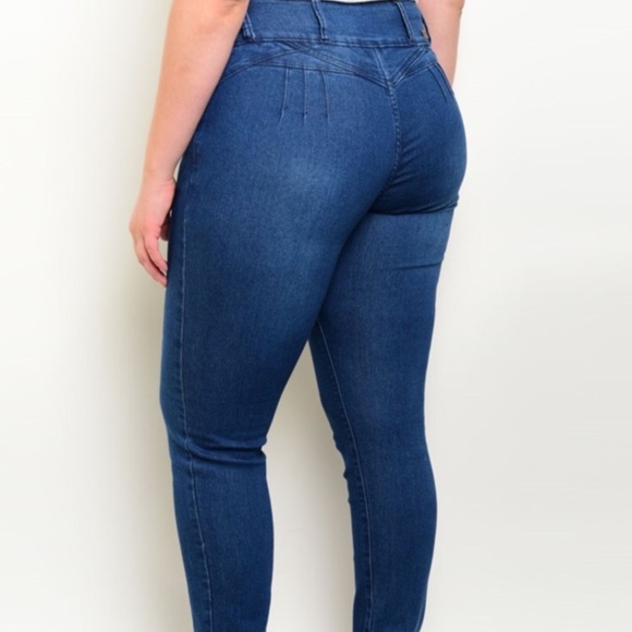 NEW Dark Denim Pleated Back Plus Size 18 - Picture 7 of 7